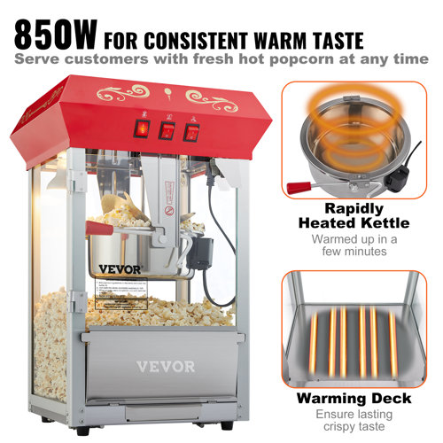 VEVOR 8 Oz. Popcorn Machine Stand / Cart Wayfair
